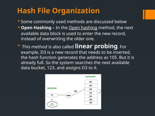 file organization ppt on dbms types of f | PPTX