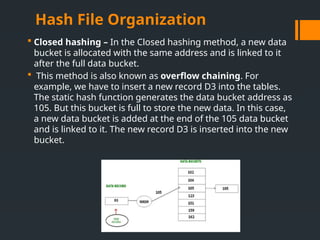 file organization ppt on dbms types of f | PPT