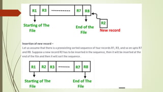 File organization and introduction of DBMS | PPTX