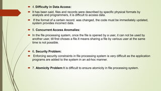 File organization and introduction of DBMS | PPT