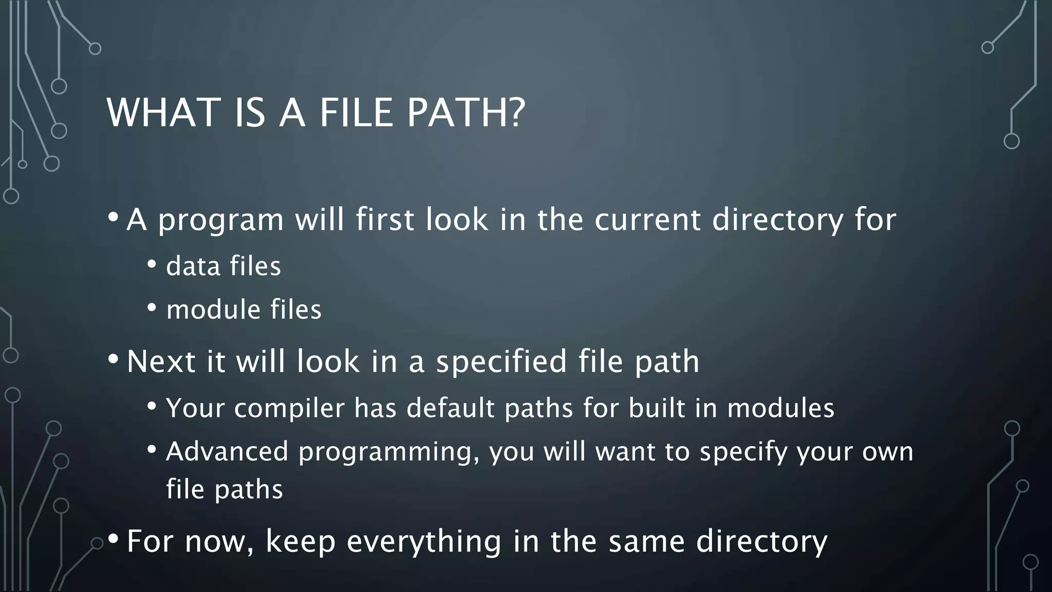 File paths and programming | PPT