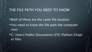 File paths and programming | PPT | Free Download