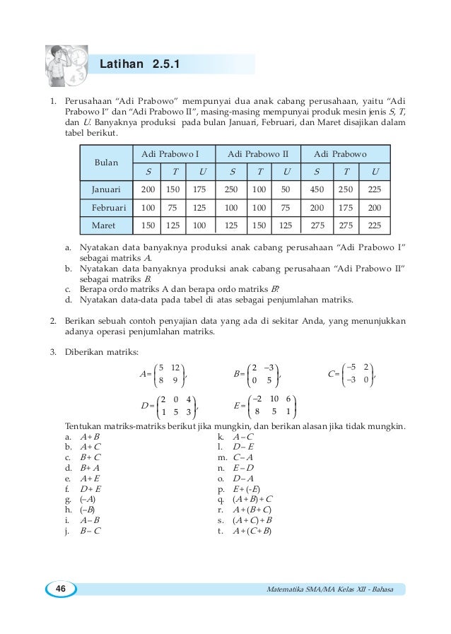 Dua Garis Yang Sejajar Disajikan Dalam Bentuk Matriks