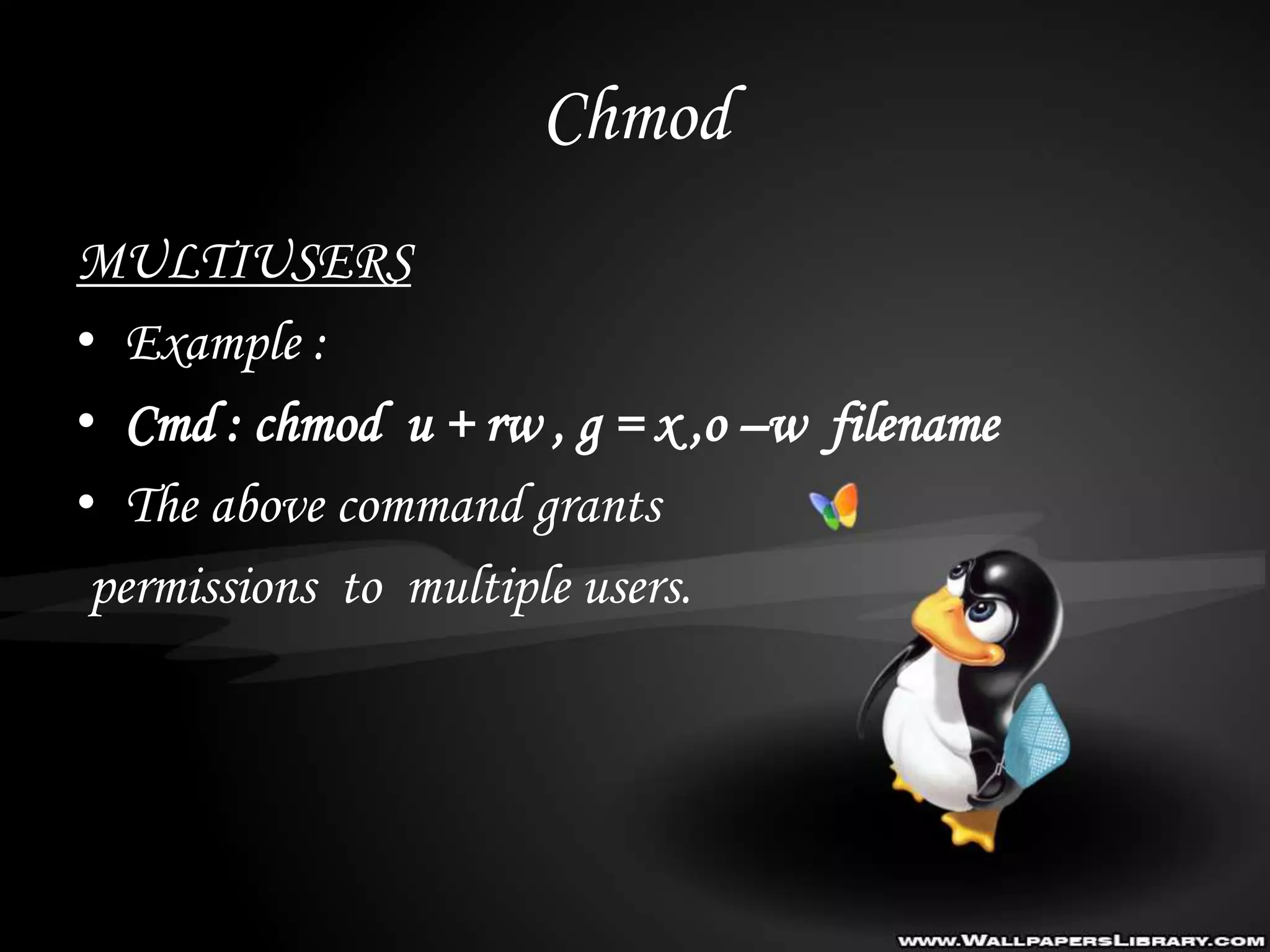 Filepermissions In Linux PPTX Filepermissions in linux pptx