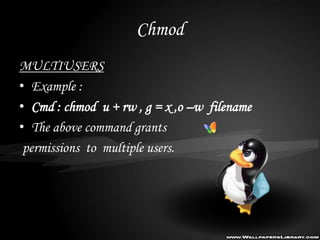 Filepermissions in linux | PPTX