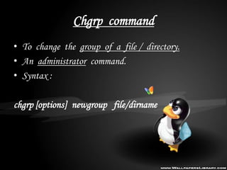 Filepermissions in linux | PPTX