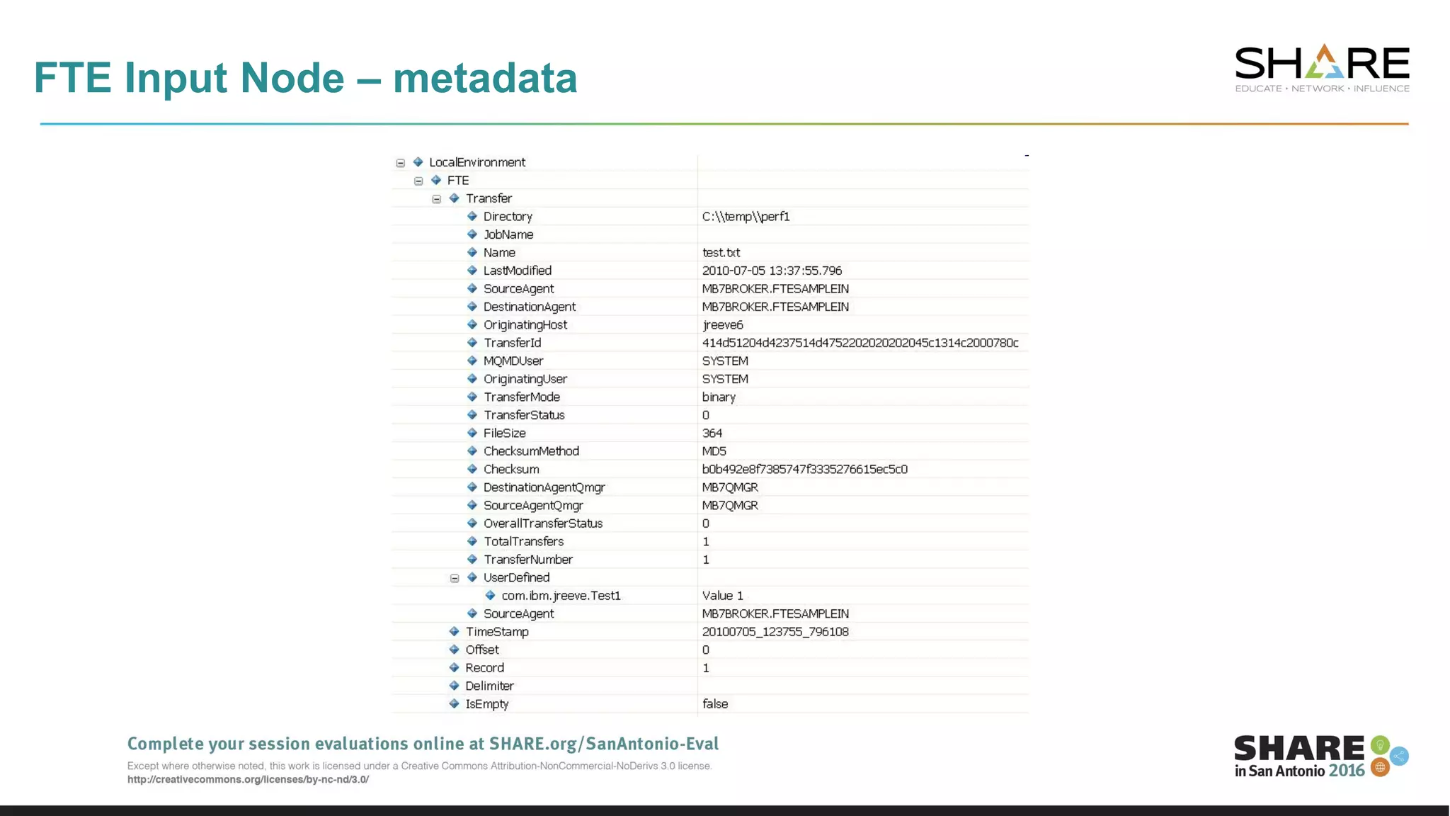 FTE Input Node – metadata
 
