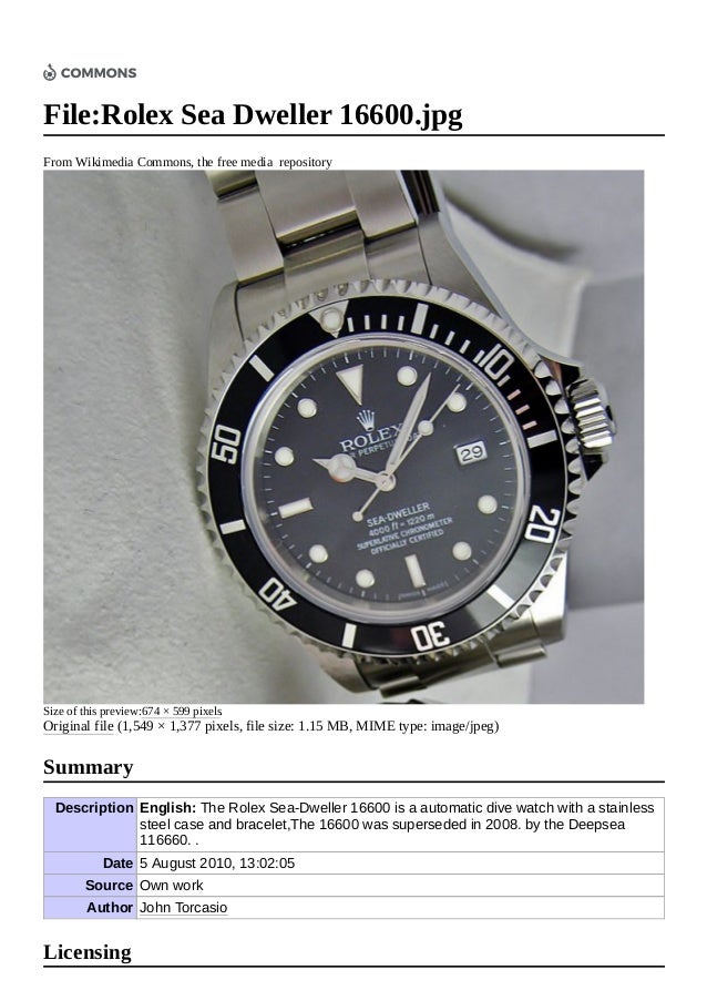 Rolex Sea Dweller 16600
