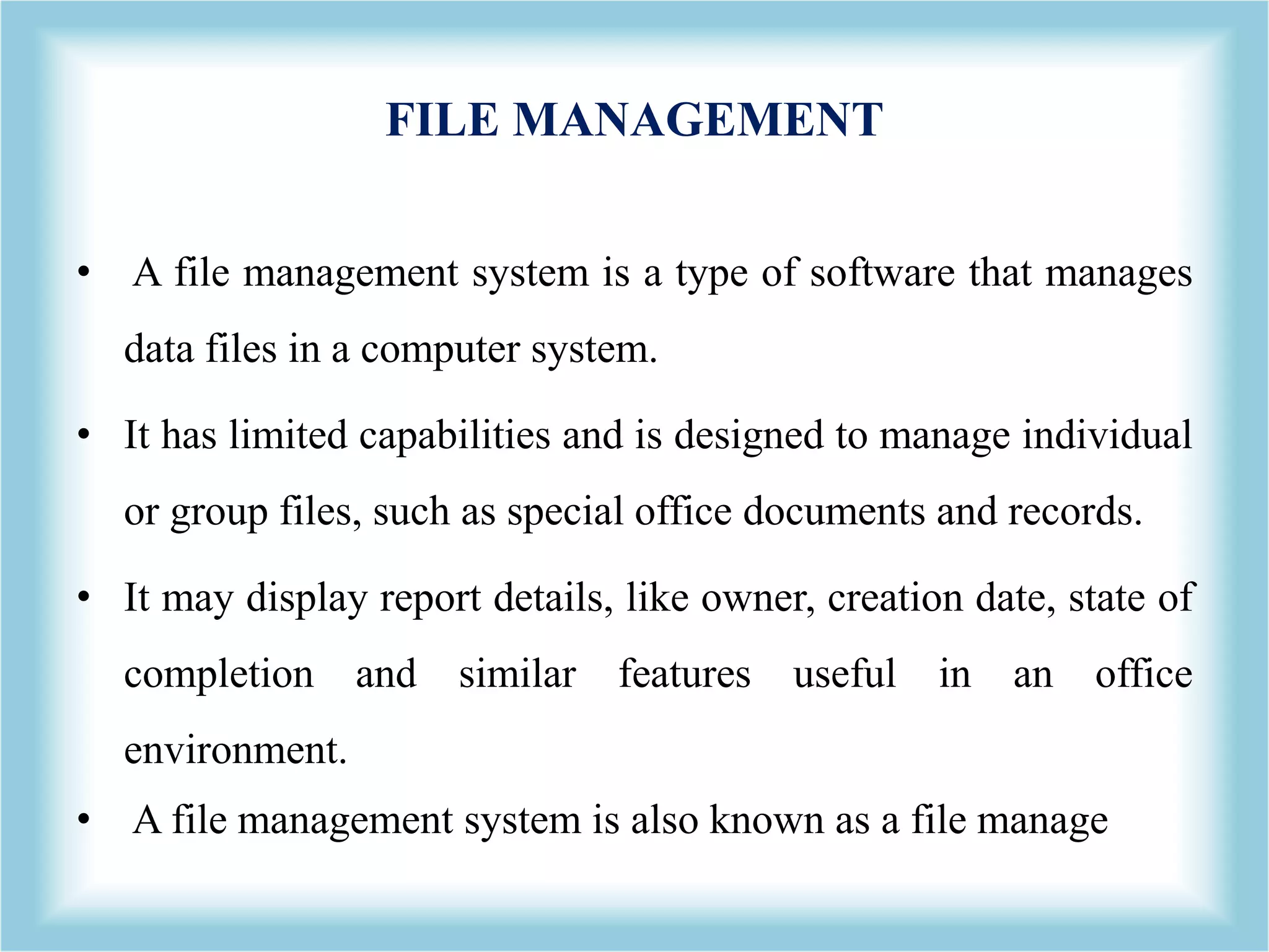 File Management | PPT