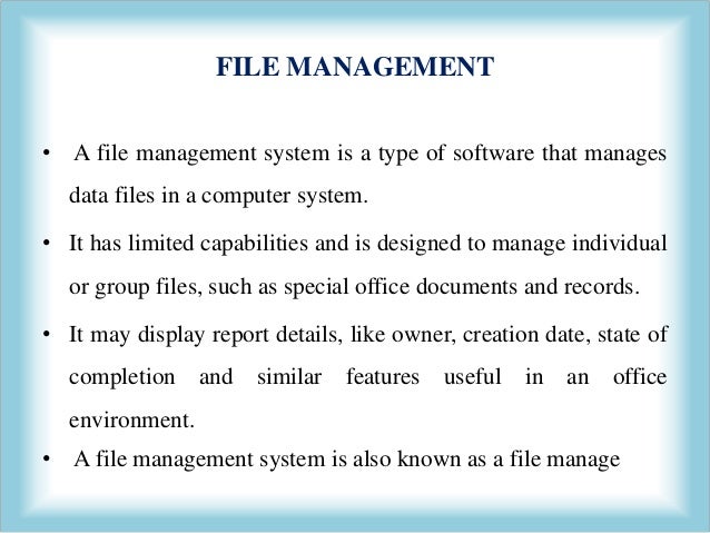 File Management