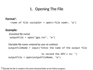 python file in python handling for python | PPT
