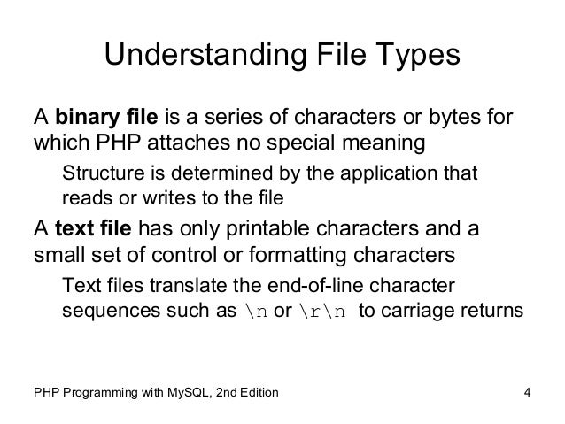 Files and Directories in PHP