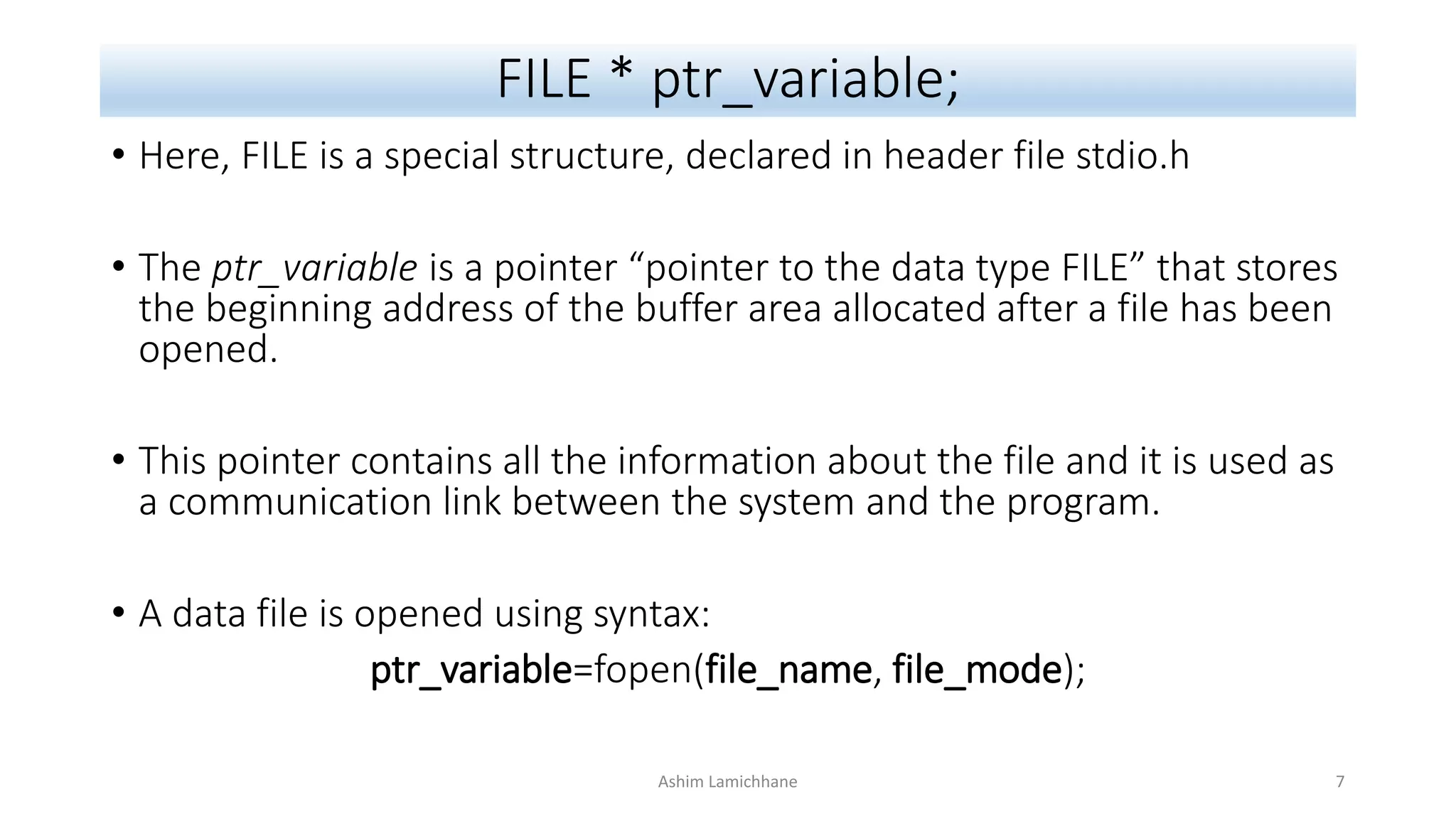 UNIT 10. Files and file handling in C | PPTX