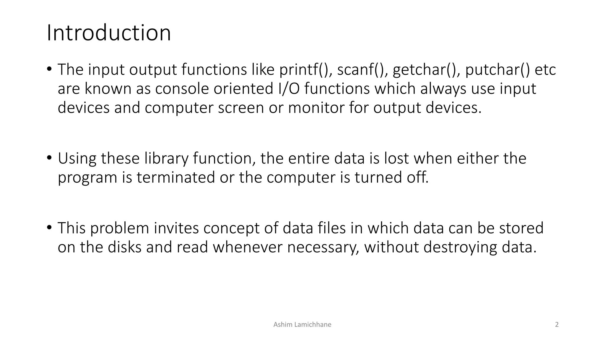 UNIT 10. Files and file handling in C