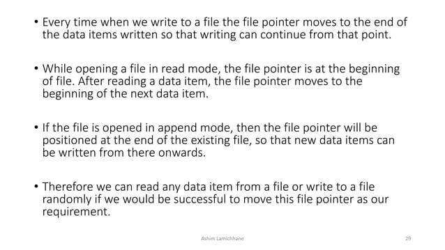 UNIT 10. Files and file handling in C | PPTX