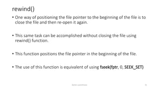 UNIT 10. Files and file handling in C | PPTX
