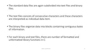 UNIT 10. Files and file handling in C | PPTX