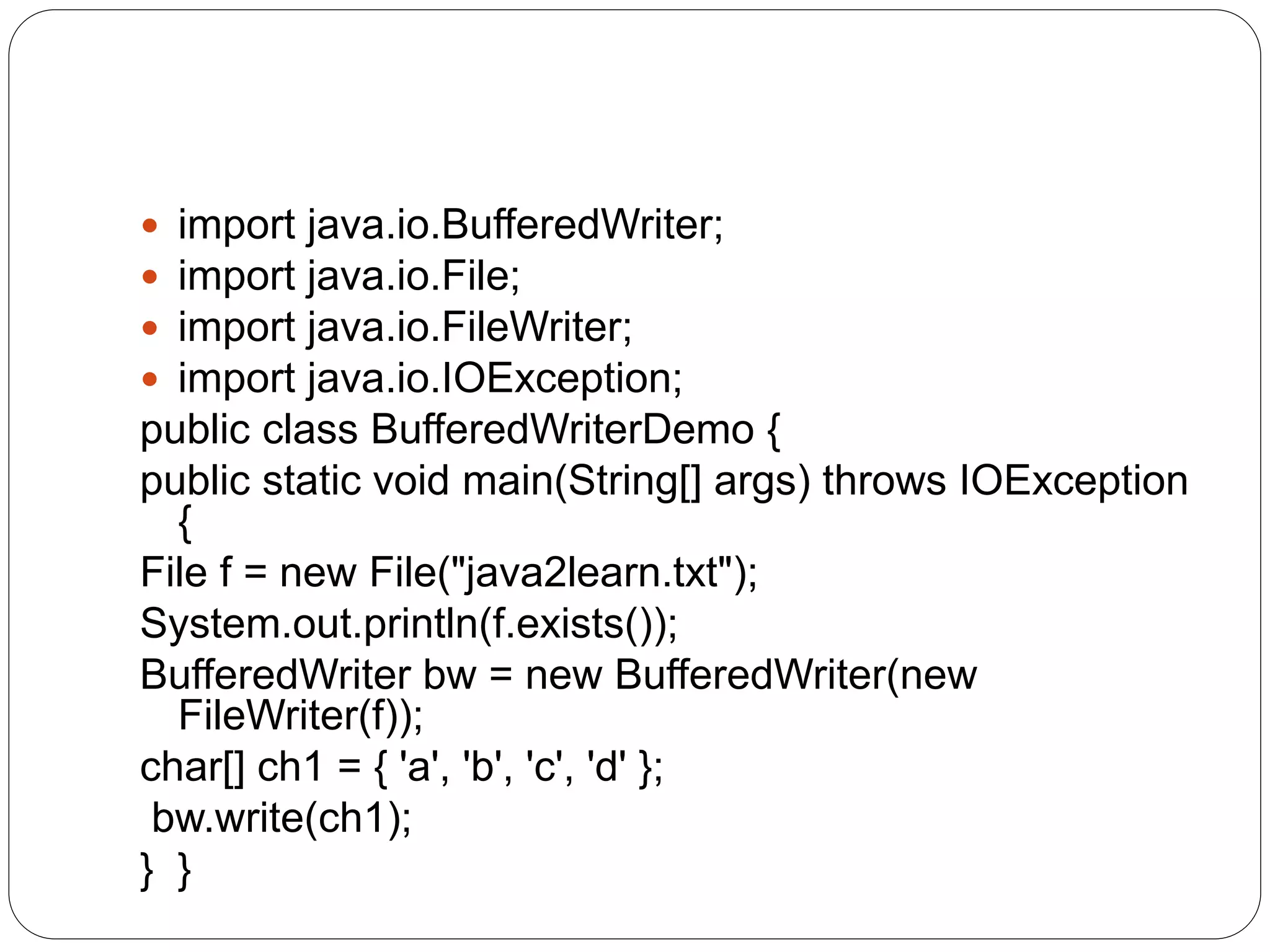 Files and streams In Java | PPTX