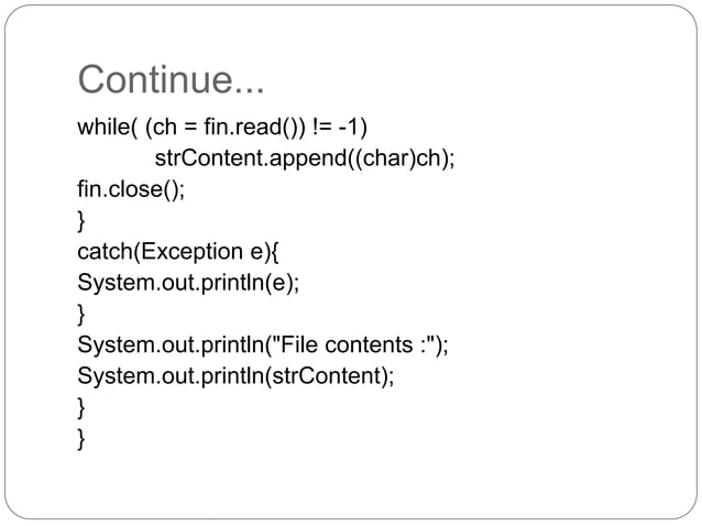 Files and streams In Java | PPTX