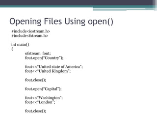 Files and streams | PDF