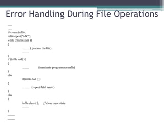 Fail C Files and streams | PDF