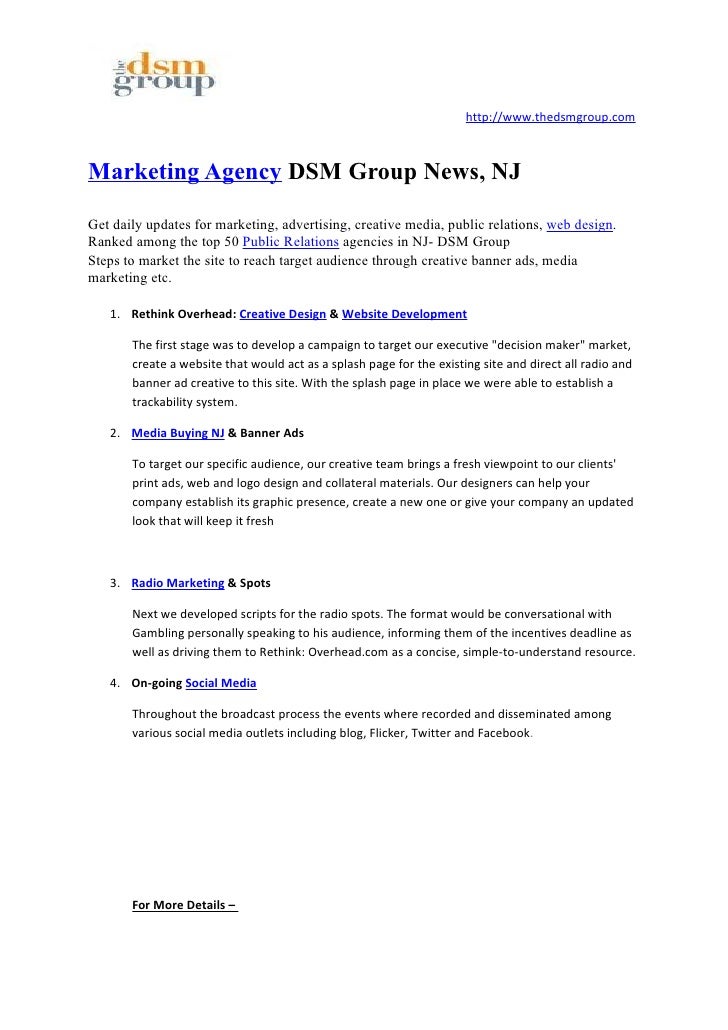 Marketing Agency Dsm Group News Nj