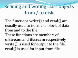 Files in c++ | PPSX