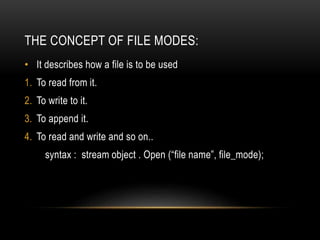 Files in c++ | PPT