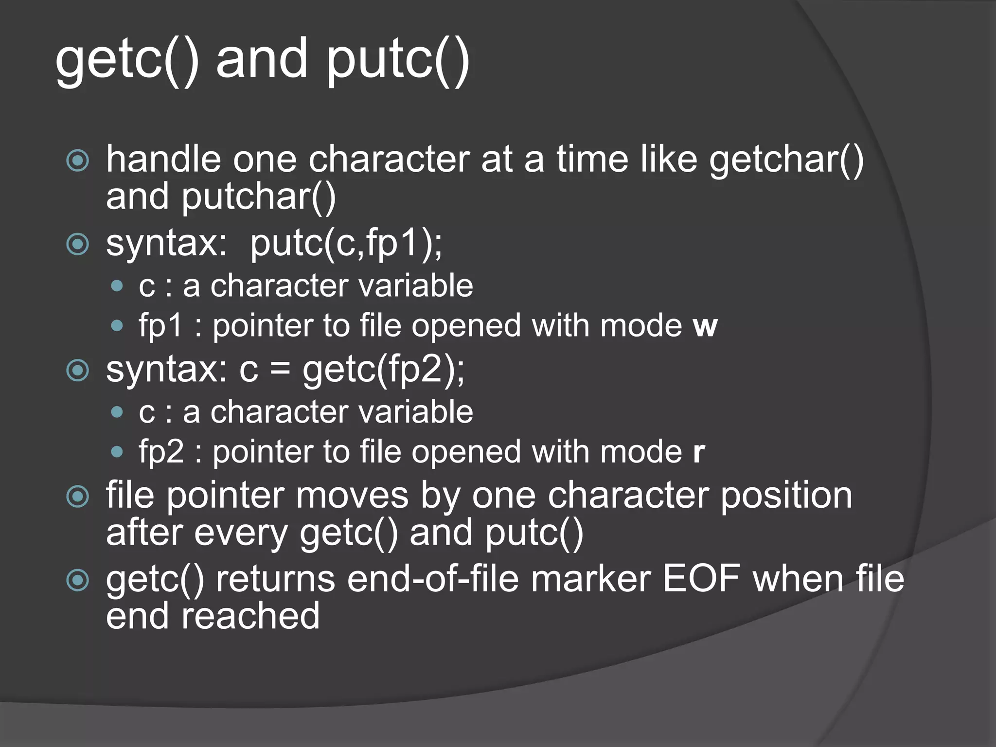 Files in c ppt