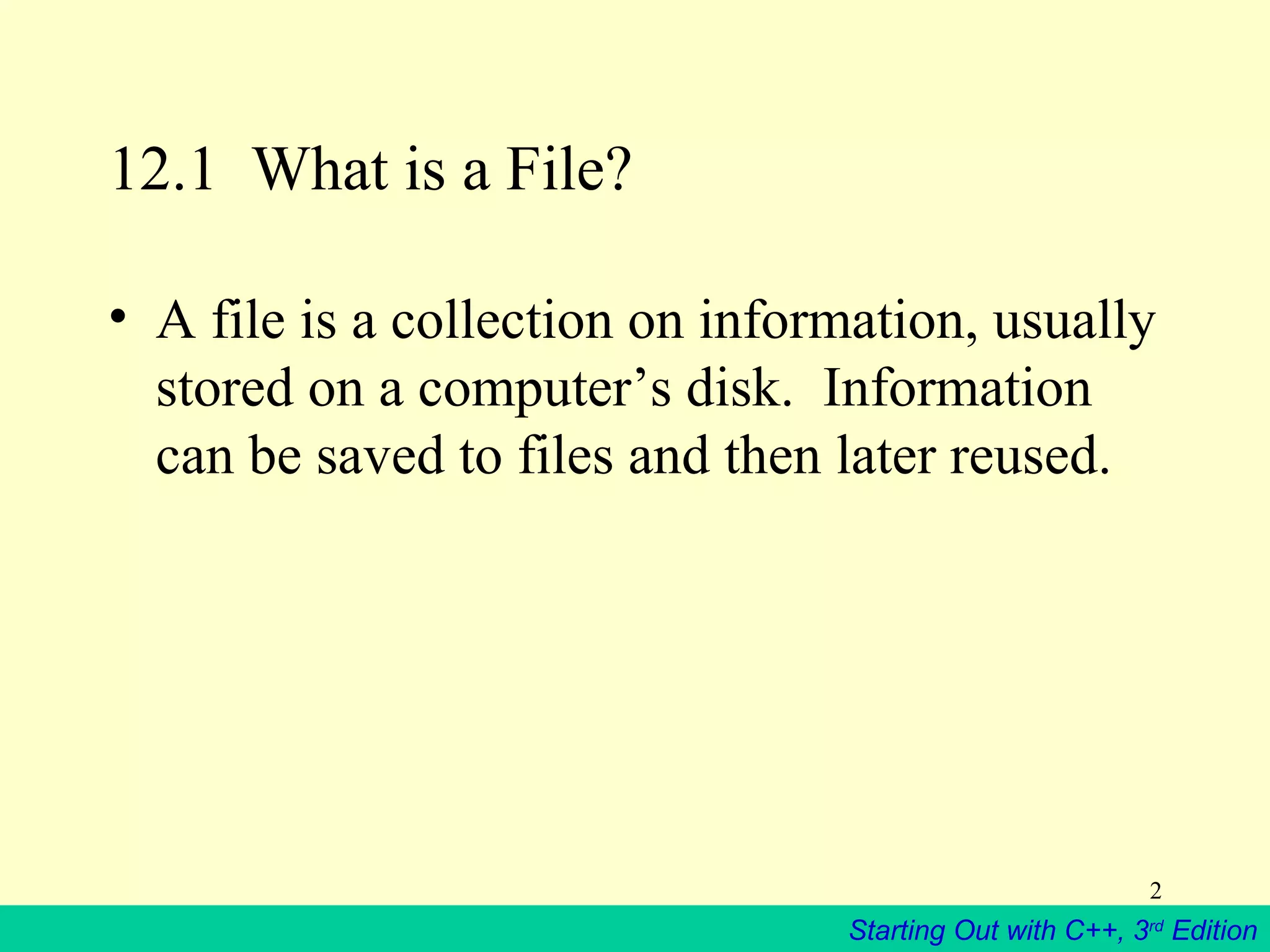 Files in c++ ppt | PPT