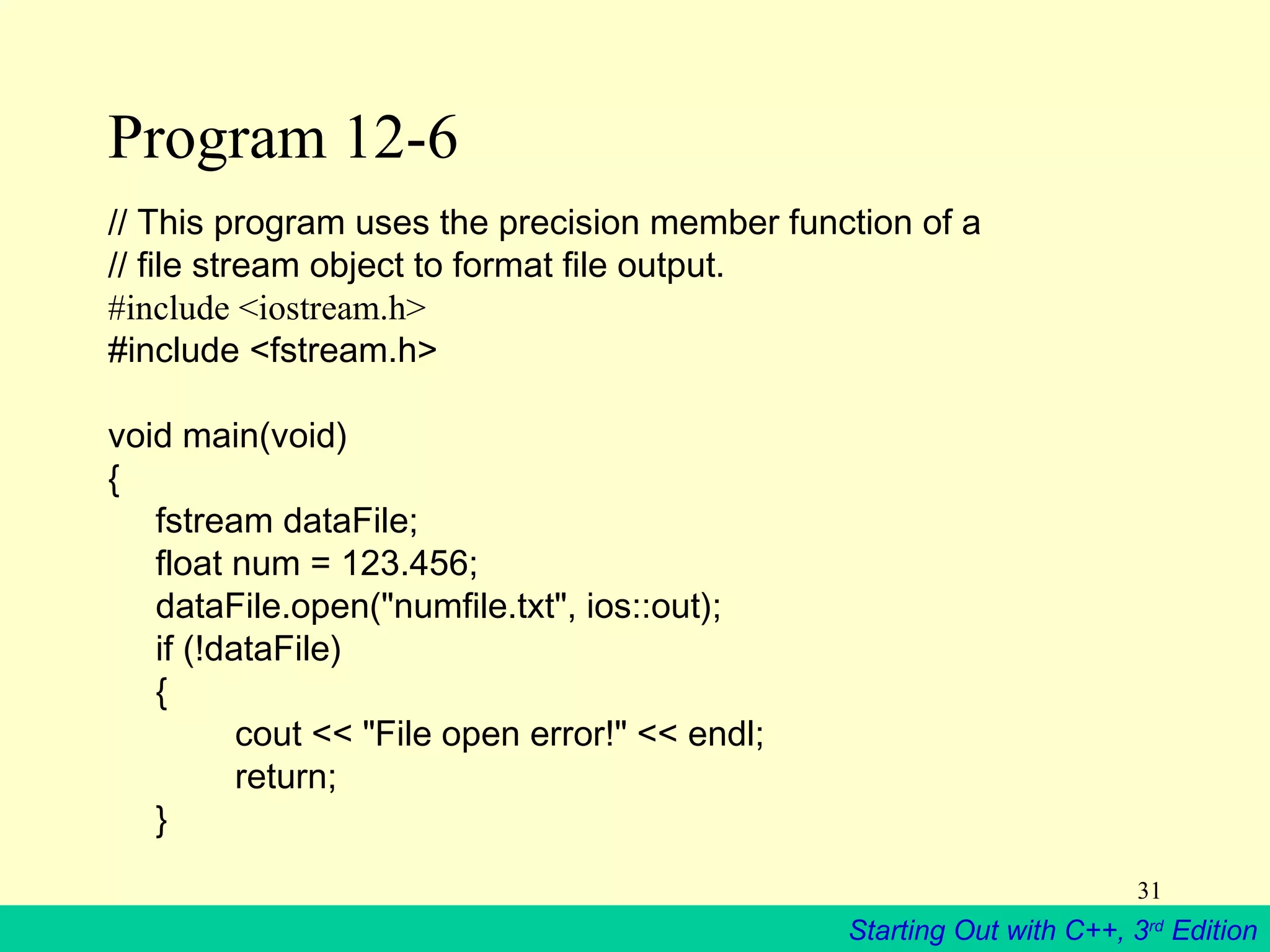 Files in c++ ppt | PPT