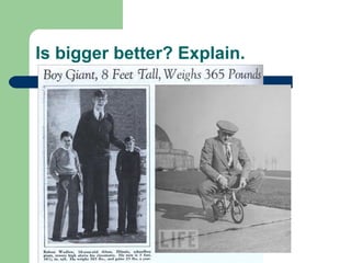 Is bigger better? Explain. 