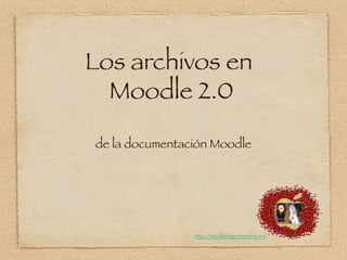 Los archivos en
  Moodle 2.0

de la documentación Moodle




                http://moodleblog.mmendiola.net
 