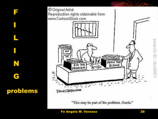 F I L I N G problems 