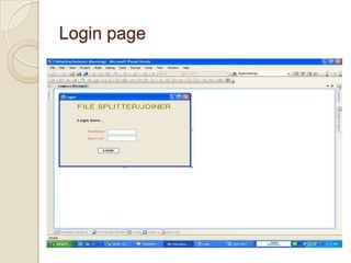 Login page
 