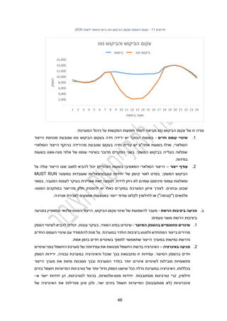 21
‫תרשים‬
11
-
‫ה‬ ‫ועקום‬ ‫העומס‬ ‫עקום‬
‫נטו‬ ‫ביקוש‬
‫לשנת‬ ‫טיפוסי‬ ‫ביום‬
2131
‫צורה‬
‫זו‬
‫ה‬ ‫עקום‬ ‫של‬
‫נטו‬ ‫ביקוש‬
:‫המערכת‬ ‫ניהול‬ ‫על‬ ‫המקשות‬ ‫תופעות‬ ‫לשתי‬ ‫מביאה‬
1
.
‫שינויי‬
‫חדים‬ ‫עומס‬
-
‫הייצור‬ ‫מכניסת‬ ‫שנובעת‬ ‫נטו‬ ‫הביקוש‬ ‫בעקום‬ ‫חדה‬ ‫ירידה‬ ‫יש‬ ‫הבוקר‬ ‫בשעות‬
‫הסולארי‬ ‫הייצור‬ ‫בהיקף‬ ‫מהירידה‬ ‫שנובעת‬ ‫בעקום‬ ‫חדה‬ ‫עלייה‬ ‫יש‬ ‫אחה"צ‬ ‫בשעות‬ ‫ואילו‬ ,‫הסולארי‬
‫מגה‬ ‫אלפי‬ ‫של‬ ‫עומס‬ ‫בשינויי‬ ‫מדובר‬ ‫המקרים‬ ‫בשני‬ .‫המשקי‬ ‫בביקוש‬ ‫בעלייה‬ ‫שמלווה‬
-
‫בשעות‬ ‫וואט‬
.‫בודדות‬
2
.
‫יי‬ ‫עודף‬
‫צור‬
–
‫על‬ ‫עולה‬ ‫הייצור‬ ‫שבו‬ ‫למצב‬ ‫להביא‬ ‫יכול‬ ‫הצהריים‬ ‫בשעות‬ ‫המאסיבי‬ ‫הסולארי‬ ‫הייצור‬
‫קיומ‬ ‫לאור‬ ‫בפרט‬ ,‫המשקי‬ ‫הביקוש‬
‫ן‬
‫במשטר‬ ‫שעובדות‬ ‫קונבנציונאליות‬ ‫יחידות‬ ‫של‬
MUST RUN
‫בסופי‬ ,‫המעבר‬ ‫לעונות‬ ‫בעיקר‬ ‫אופיינית‬ ‫זאת‬ ‫תופעה‬ .‫לרדת‬ ‫ניתן‬ ‫לא‬ ‫שמהם‬ ‫מינימום‬ ‫עומסי‬ ‫ומאלצות‬
‫ל‬ .‫ובחגים‬ ‫שבוע‬
‫הפוטו‬ ‫במתקנים‬ ‫מהייצור‬ ‫חלק‬ ‫להפסיק‬ ‫יש‬ ‫כאלו‬ ‫במקרים‬ ‫המערכת‬ ‫איזון‬ ‫צורך‬
-
‫לחילופין‬ ‫או‬ )"‫("קטימה‬ ‫וולטאים‬
‫ייצור‬ ‫עודפי‬ ‫לקלוט‬
.‫אנרגיה‬ ‫לאגירת‬ ‫אמצעים‬ ‫באמצעות‬
‫ב‬
.
‫הרשת‬ ‫ביציבות‬ ‫פגיעה‬
-
‫ה‬ ‫עקום‬ ‫שינוי‬ ‫של‬ ‫להשפעות‬ ‫מעבר‬
‫ביקוש‬
‫הפוטו‬ ‫הייצור‬ ,
-
‫בפגיעה‬ ‫מתאפיין‬ ‫וולטאי‬
‫משני‬ ‫הרשת‬ ‫ביציבות‬
:‫טעמים‬
1
.
‫המיוצר‬ ‫בהספק‬ ‫פתאומיים‬ ‫שינויים‬
-
‫הספק‬ ‫לשינויי‬ ‫להביא‬ ‫יכולים‬ ,‫עננות‬ ‫בעיקר‬ ,‫האוויר‬ ‫במזג‬ ‫שינויים‬
‫החדים‬ ‫העומס‬ ‫שינויי‬ ‫עם‬ ‫להתמודד‬ ‫מנת‬ ‫על‬ .‫במערכת‬ ‫התדר‬ ‫ביציבות‬ ‫ולפגוע‬ ‫המתחדש‬ ‫בייצור‬ ‫מהירים‬
.‫אמת‬ ‫בזמן‬ ‫חדים‬ ‫בשינויים‬ ‫לתמוך‬ ‫שתאפשר‬ ‫הייצור‬ ‫במערך‬ ‫גמישות‬ ‫נדרשת‬
2
.
‫בא‬ ‫פגיעה‬
‫ינרציה‬
–
‫הא‬
‫י‬
‫נרציה‬
‫החשמל‬ ‫ברשת‬
‫שינויים‬ ‫בפני‬ ‫החשמל‬ ‫מערכת‬ ‫של‬ ‫עמידותה‬ ‫את‬ ‫מבטאת‬
‫המיוצר‬ ‫בהספק‬ ‫חדים‬
‫בכך‬ ‫מתבטאת‬ ‫זו‬ ‫עמידות‬ .
‫וה‬ ‫שככל‬
‫א‬
‫י‬
‫נרציה‬
‫במערכת‬
‫הספק‬ ‫ירידות‬ ,‫גבוהה‬
‫מובילות‬ ‫פתאומיות‬
‫ל‬
‫שינויים‬
‫יותר‬ ‫איטיים‬
‫המערכת‬ ‫בתדר‬
‫הייצור‬ ‫מערך‬ ‫את‬ ‫פחות‬ ‫מסכנות‬ ‫ובכך‬
‫בכללותו‬
.
‫הא‬
‫י‬
‫בזרם‬ ‫חשמל‬ ‫המייצרות‬ ‫טורבינות‬ ‫של‬ ‫יותר‬ ‫גדול‬ ‫הספק‬ ‫שישנו‬ ‫ככל‬ ‫גדלה‬ ‫במערכת‬ ‫נרציה‬
.‫מסתובבות‬ ‫טורבינות‬ ‫קרי‬ ,‫חילופין‬
‫פוטו‬ ‫יחידות‬
-
‫וולטאיות‬
,‫לטורבינות‬ ‫בניגוד‬ ,
‫א‬ ‫ייצור‬ ‫יחידות‬ ‫הן‬
–
‫סינכר‬
‫וניות‬
‫ישר‬ ‫בזרם‬ ‫חשמל‬ ‫המייצרות‬ )‫מסתובבות‬ ‫(לא‬
,
‫של‬ ‫האינרציה‬ ‫את‬ ‫מגדילות‬ ‫אינן‬ ‫ולכן‬
-
2,000
4,000
6,000
8,000
10,000
12,000
14,000
16,000
1 2 3 4 5 6 7 8 9 10 11 12 13 14 15 16 17 18 19 20 21 22 23 24
‫הספק‬
‫ביממה‬ ‫שעה‬
‫נטו‬ ‫והביקוש‬ ‫הביקוש‬ ‫עקום‬
‫עומס‬ ‫נטו‬ ‫עומס‬
‫נטו‬ ‫ביקוש‬
‫ביקוש‬
 
