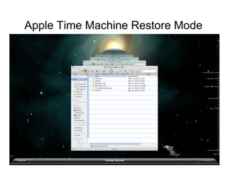 Apple Time Machine Restore Mode
 