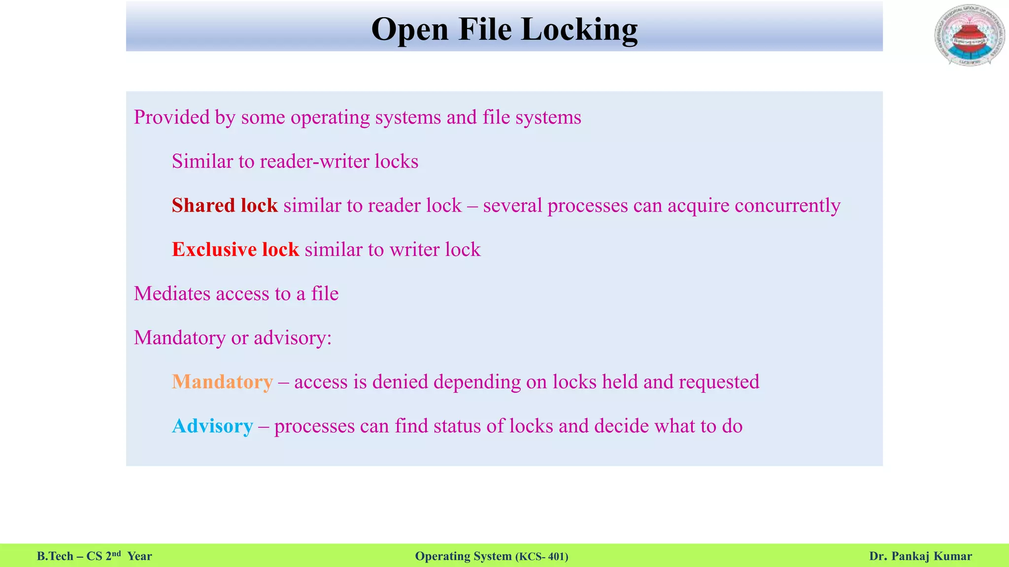 Operating System - File system | PPT