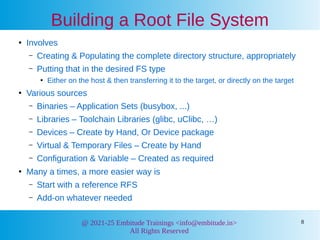 Details on Root Filesystem in Embedded Linux | PDF
