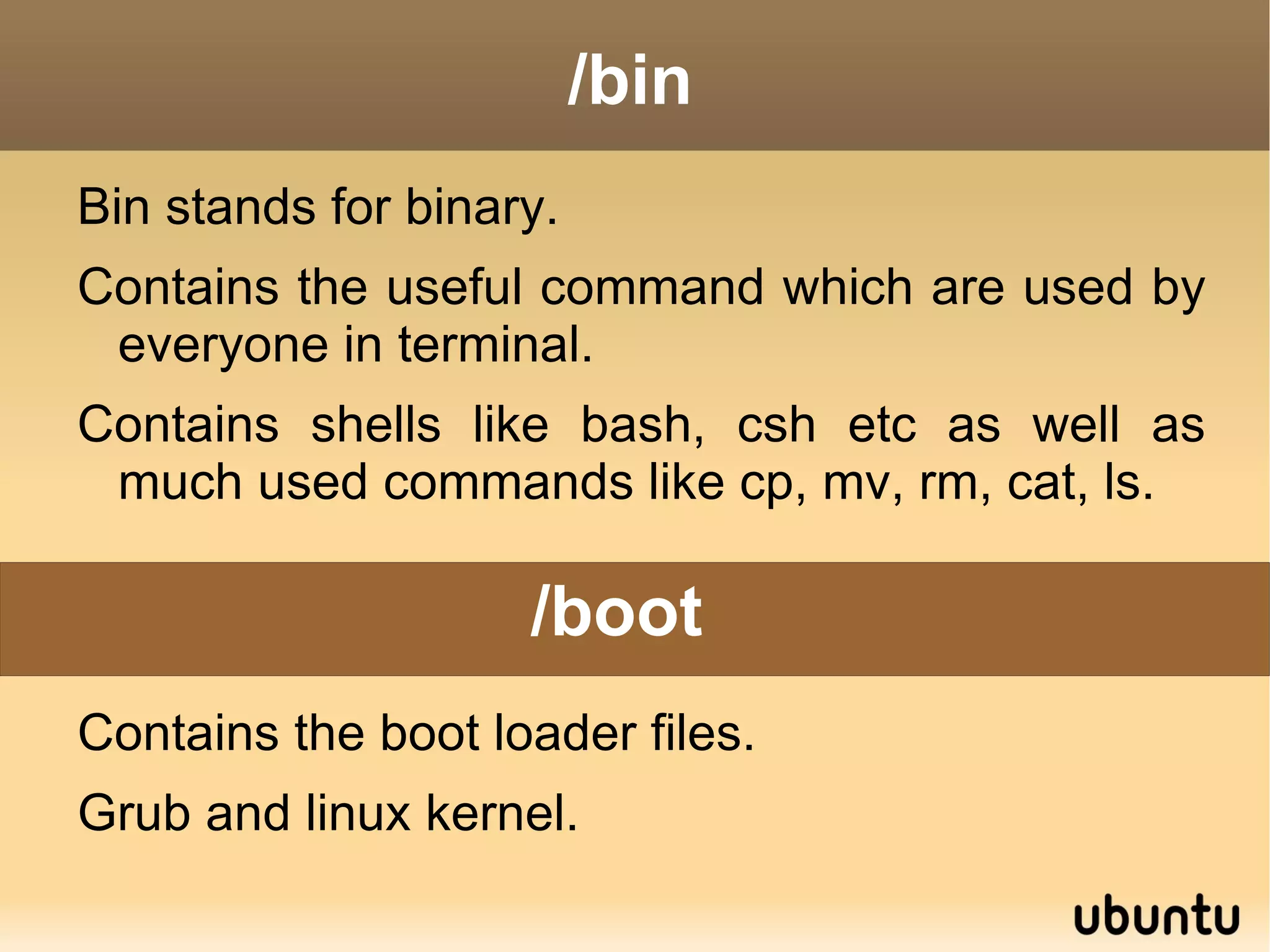 At the top of the hierarchy is invariably the root path which is represented by '/'. 