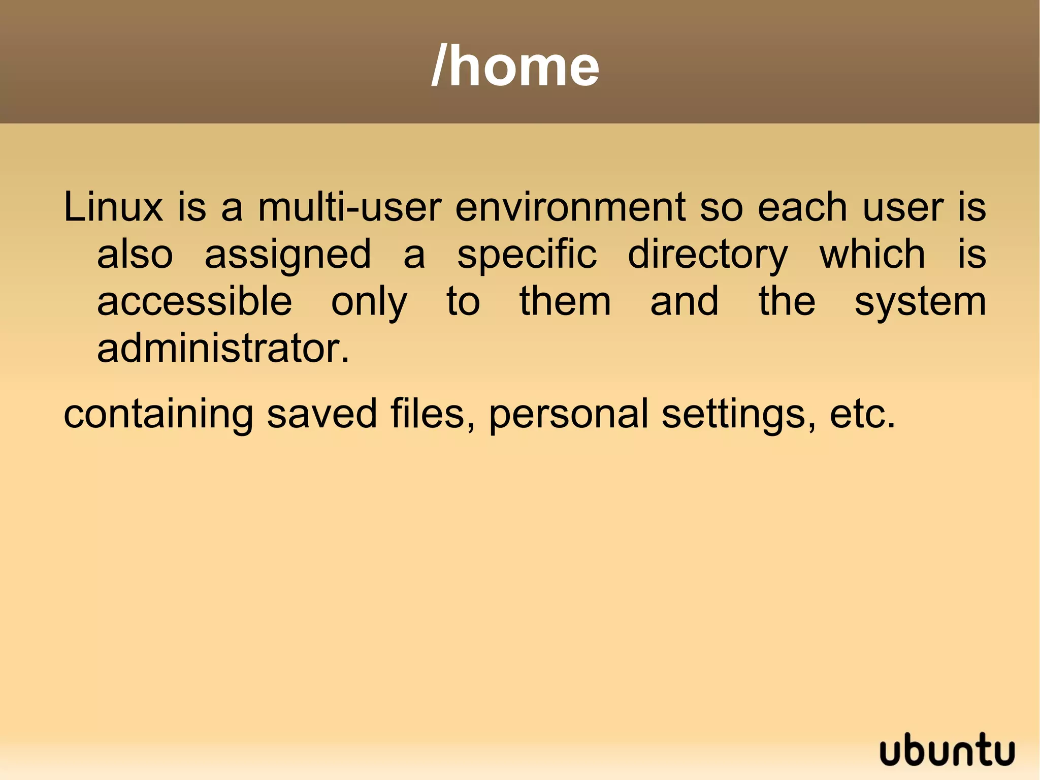 Another point likely to confuse newbies is the use of the frontslash '/' instead of the backslash '\' as in DOS/Windows. So c:\windows\system would be /c/windows/system. 