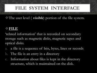 File System Interface | PPTX