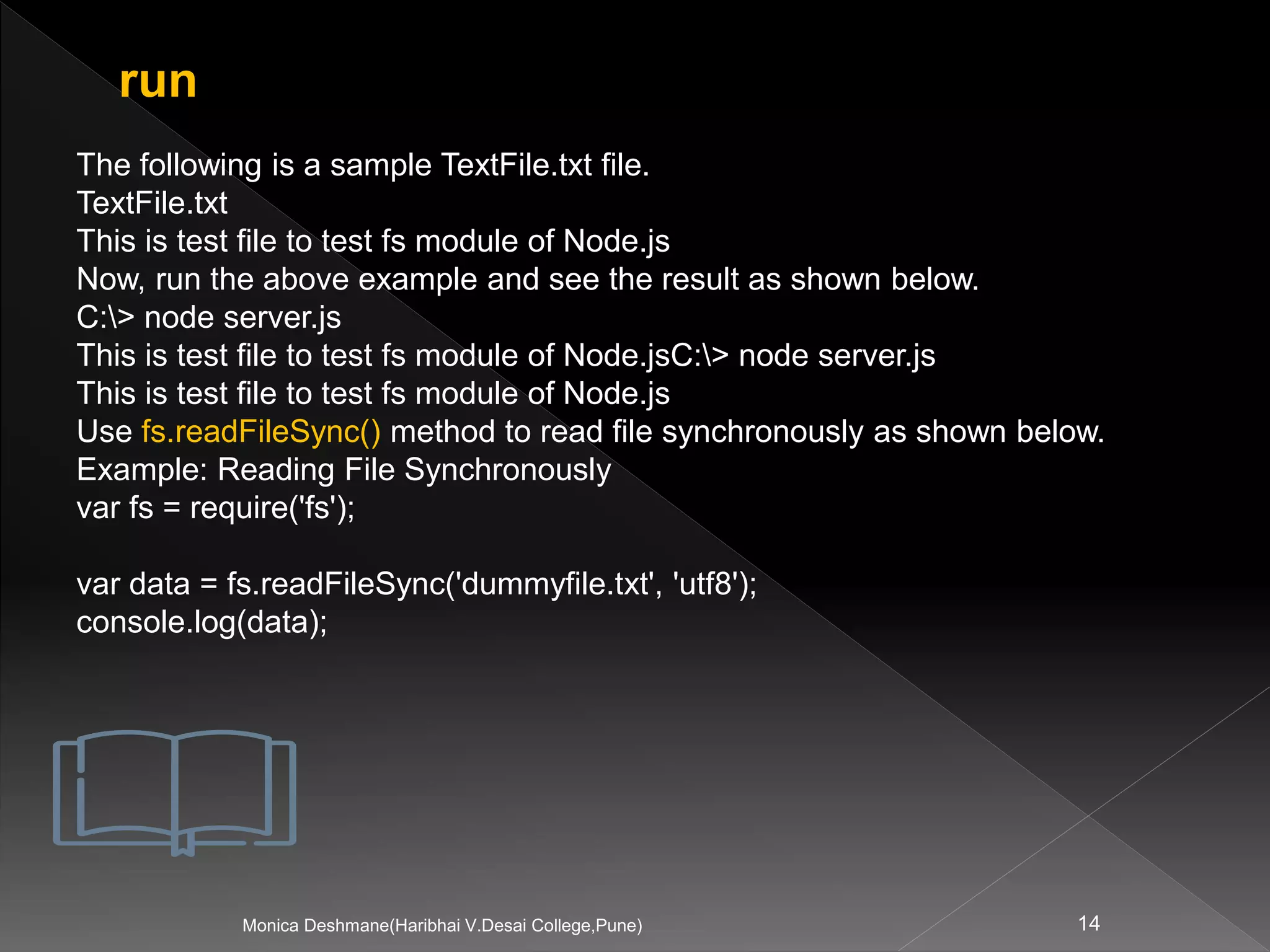 File system node js | PPT