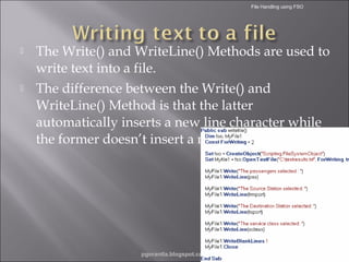 File System Object in QTP | PPT