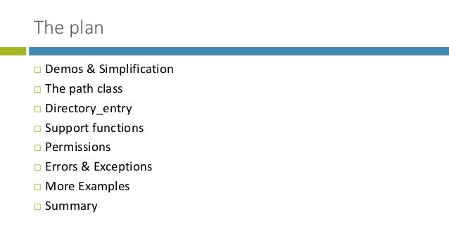 C 17 Std Filesystem Overview