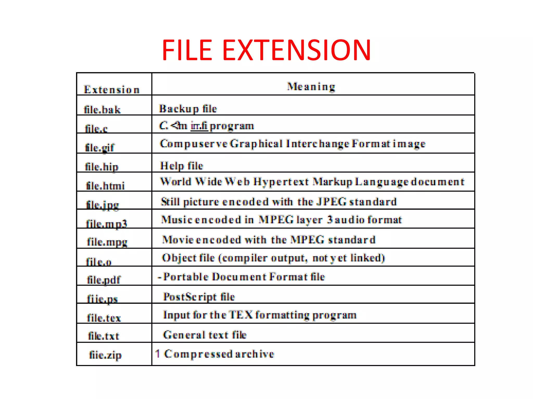 FILE EXTENSION
 