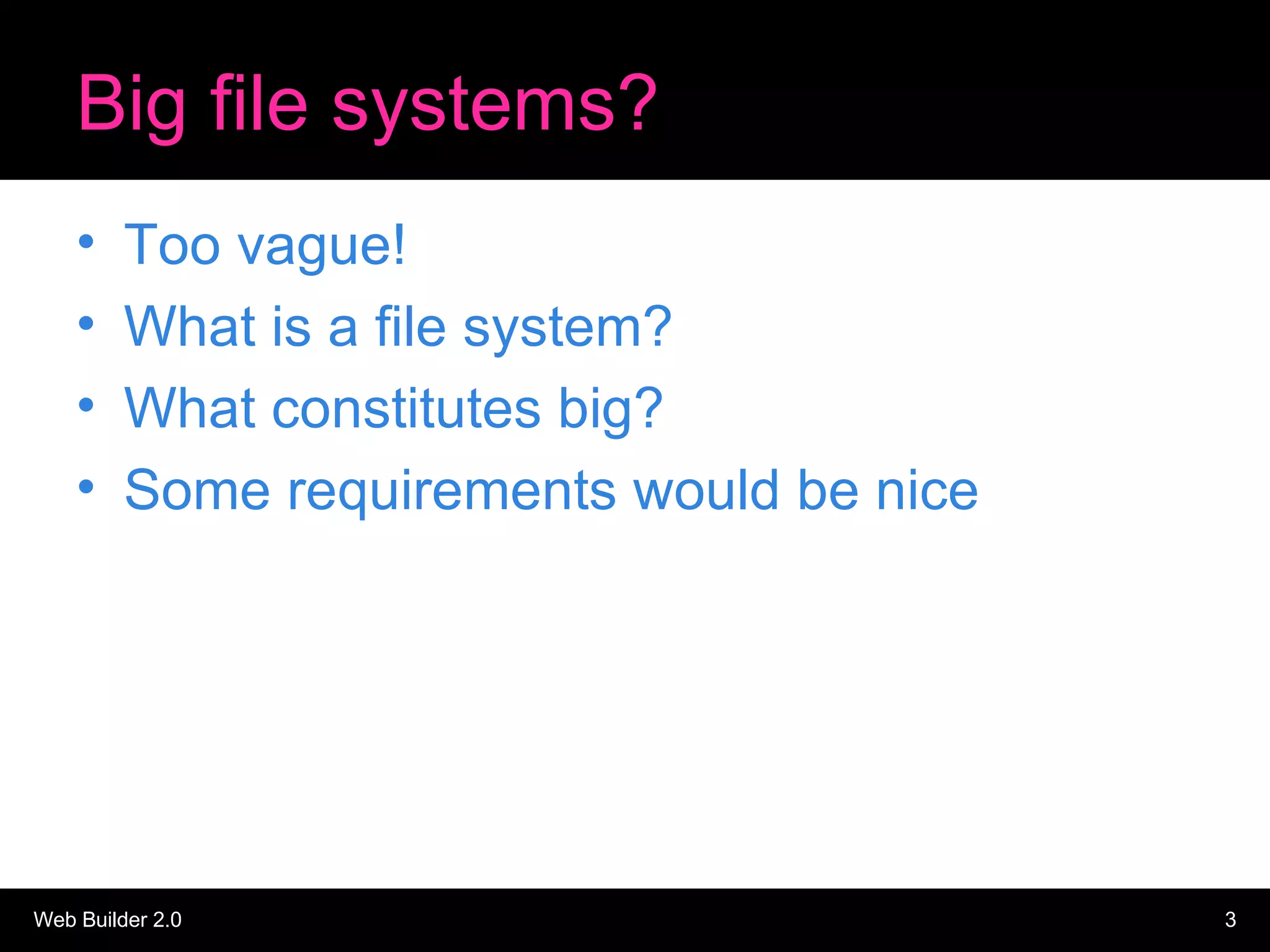 Filesystems | PPT