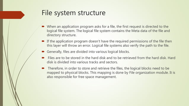 File system structure | PPTX | Operating Systems | Computer Software ...