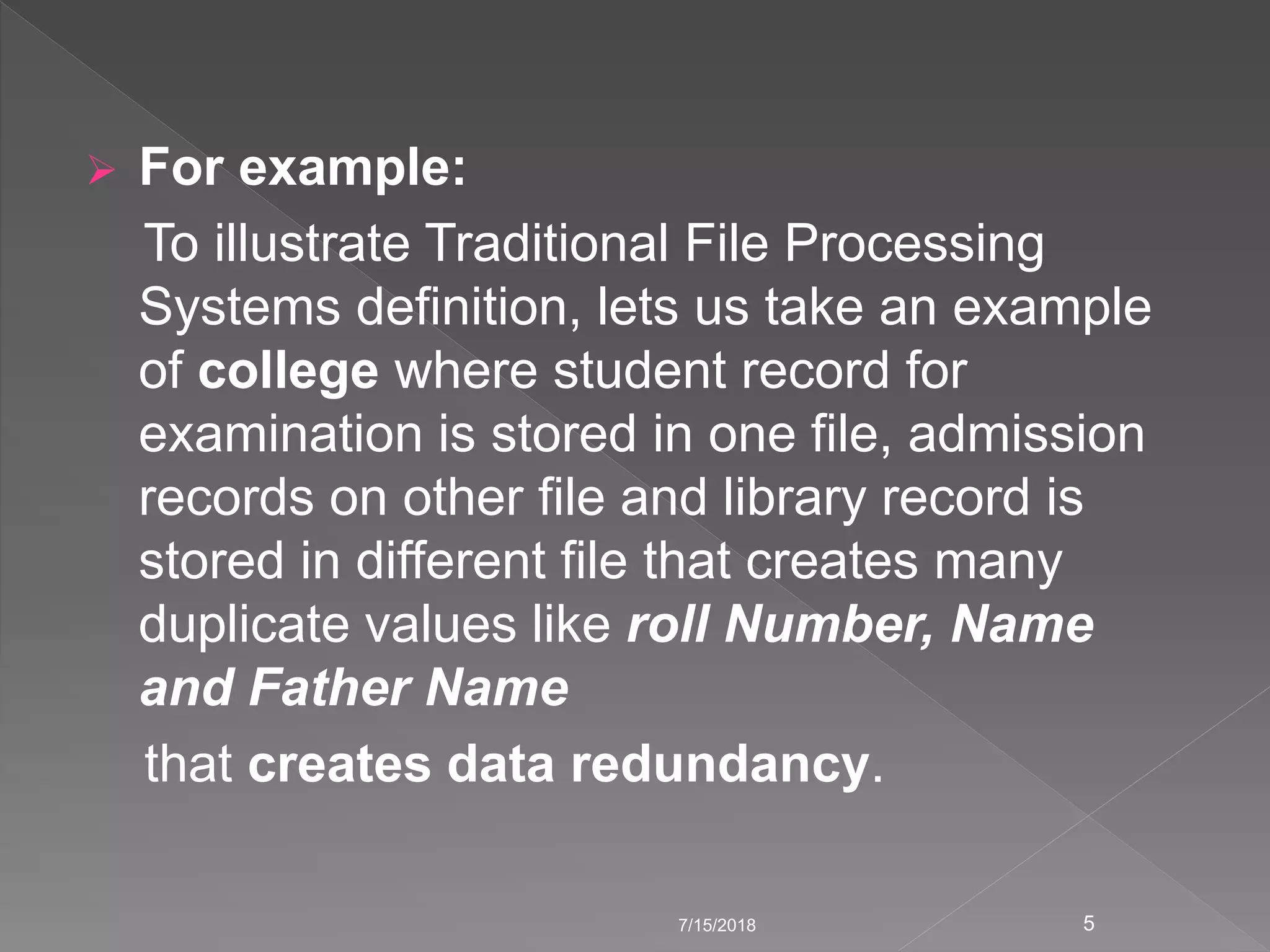 File systems versus a dbms | PPTX