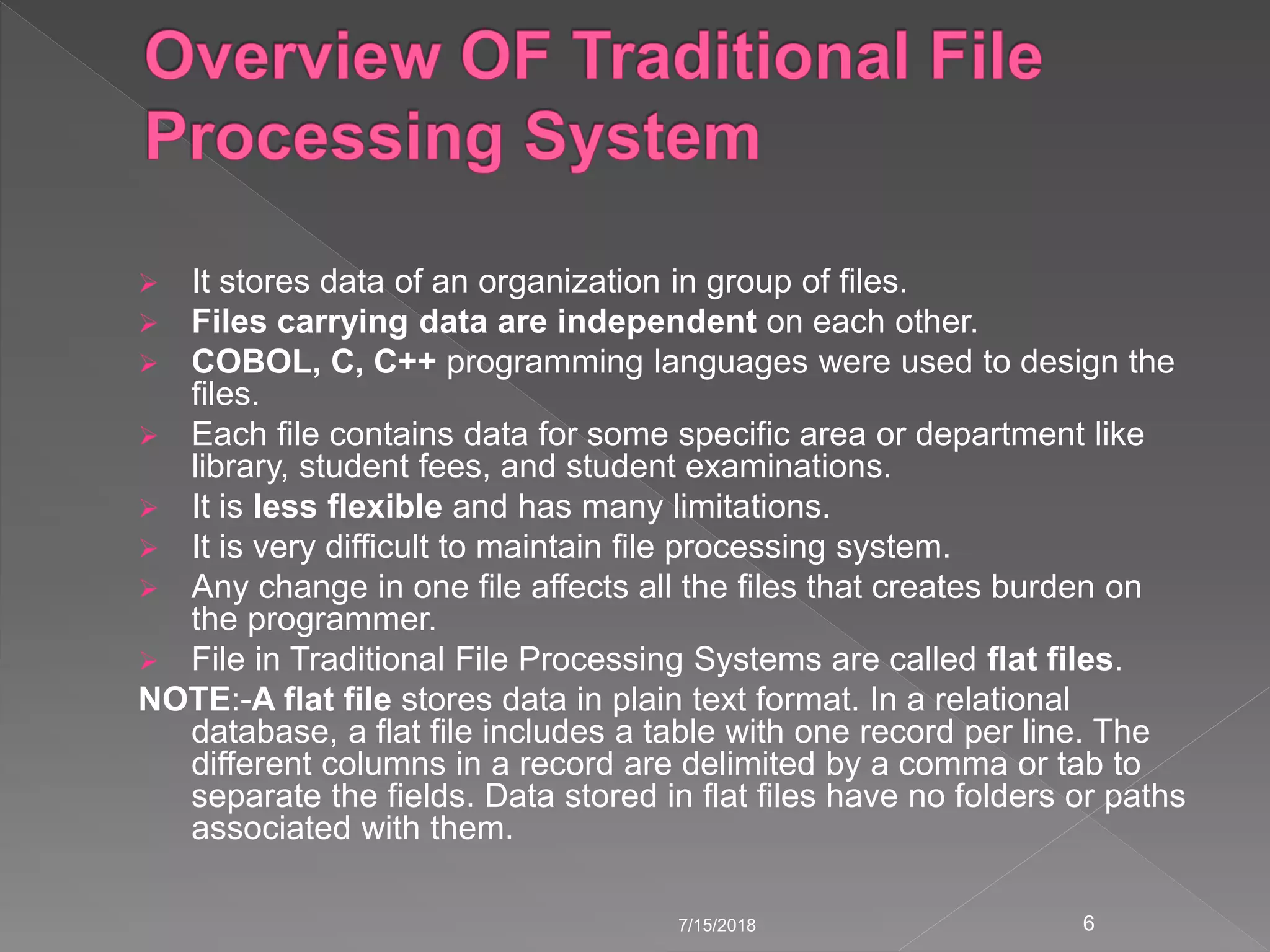 File systems versus a dbms | PPTX